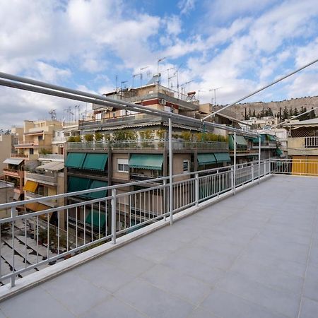 Apartament Athens Hideout Apt, Big Rooftop With City View Zewnętrze zdjęcie