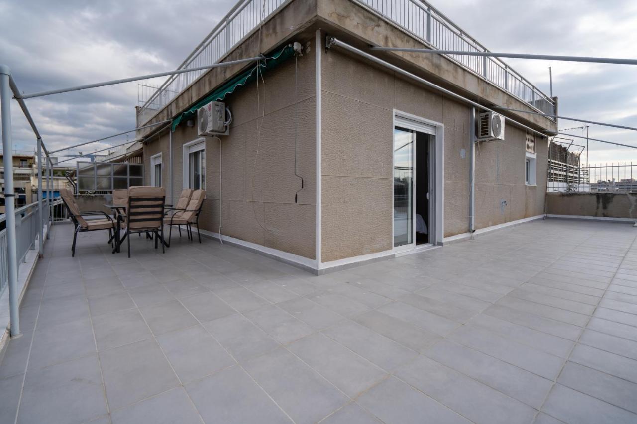Apartament Athens Hideout Apt, Big Rooftop With City View Zewnętrze zdjęcie