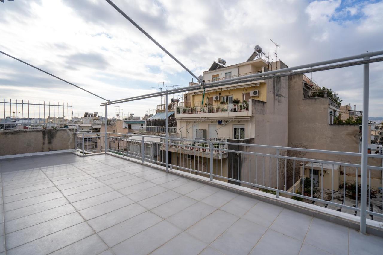 Apartament Athens Hideout Apt, Big Rooftop With City View Zewnętrze zdjęcie