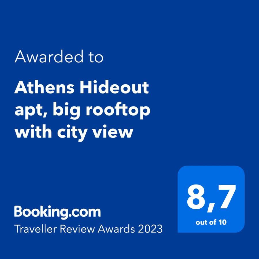 Apartament Athens Hideout Apt, Big Rooftop With City View Zewnętrze zdjęcie